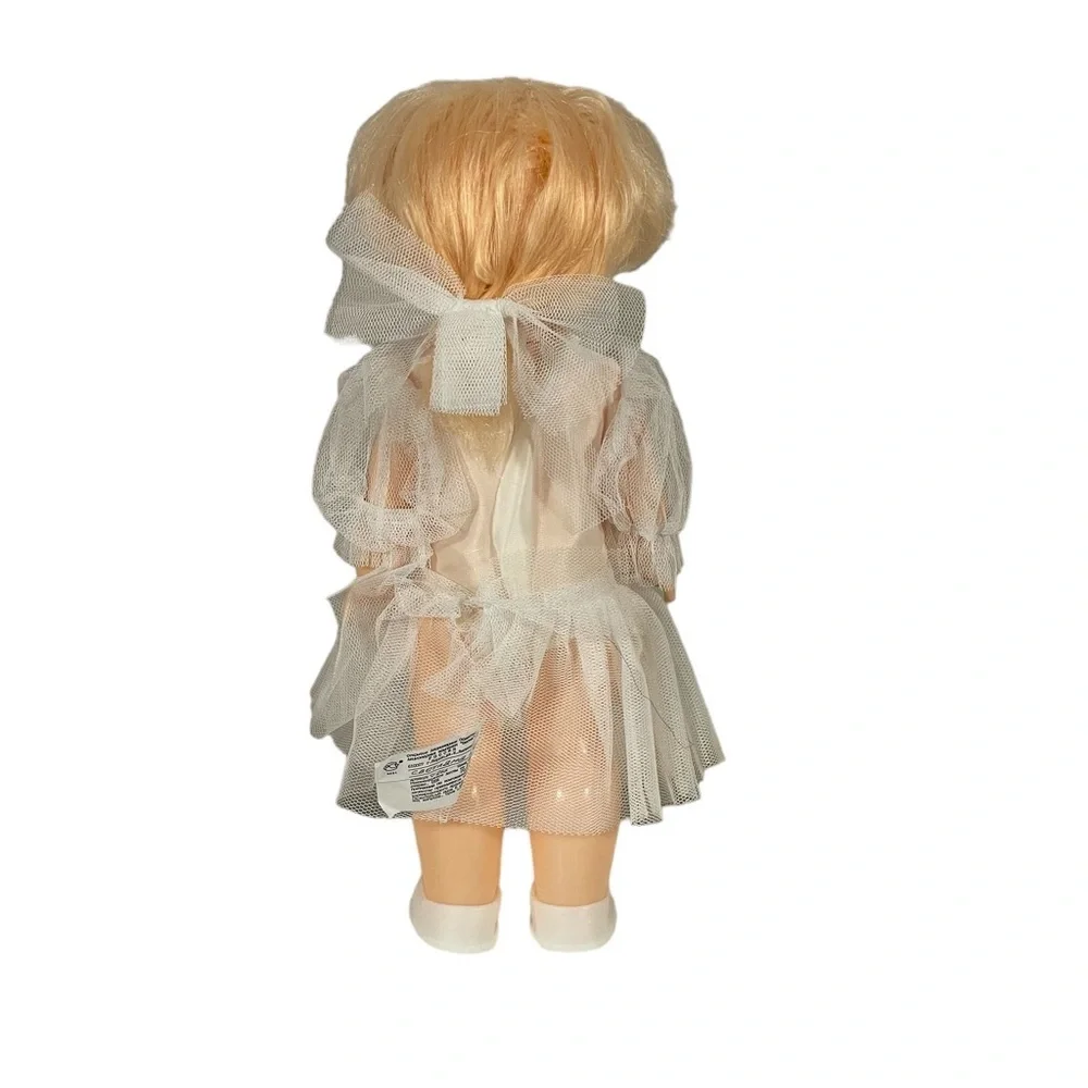 Vintage 1999 Russian Becha Blonde Blue Eye Plastic Doll With Box